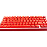 High-temperature fired red gold-patterned ceramic keycaps